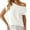 White-B, variant on QHFBli Womens Summer Off The Shoulder Knit Tops 2025 Casual Short Sleeve Oversized Shirt