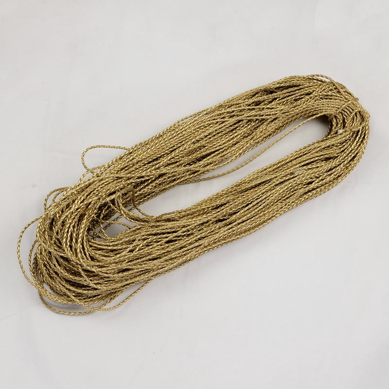 Imitation Leather Cords Round Bracelet Findings Goldenrod 3x3mm about 103.89 yards(95m)/bundle