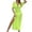 Green, variant on Women's Sheer Beach Dress Cover Up V Neck Split Drape Maxi Dress with Waist for Swimwear and Resort Wear,One Size