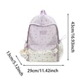 thumbnail image 3 of WAYUTE Kids Backpack Lace Trim Star Print School Backpacks for Teen Girls Lightweight Side Water Bottle Pocket Bookbag Casual School Activities, 3 of 4