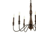 thumbnail image 4 of JONATHAN Y Victoria 29" 6-Light Rustic Mid-Century Iron LED Chandelier, Brown, JYL7597A, 4 of 8