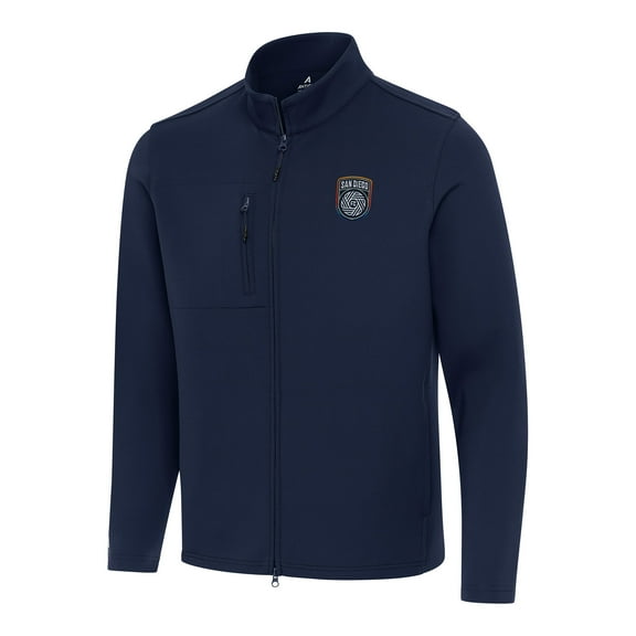 Men's Antigua Navy San Diego FC Objection Full-Zip Jacket