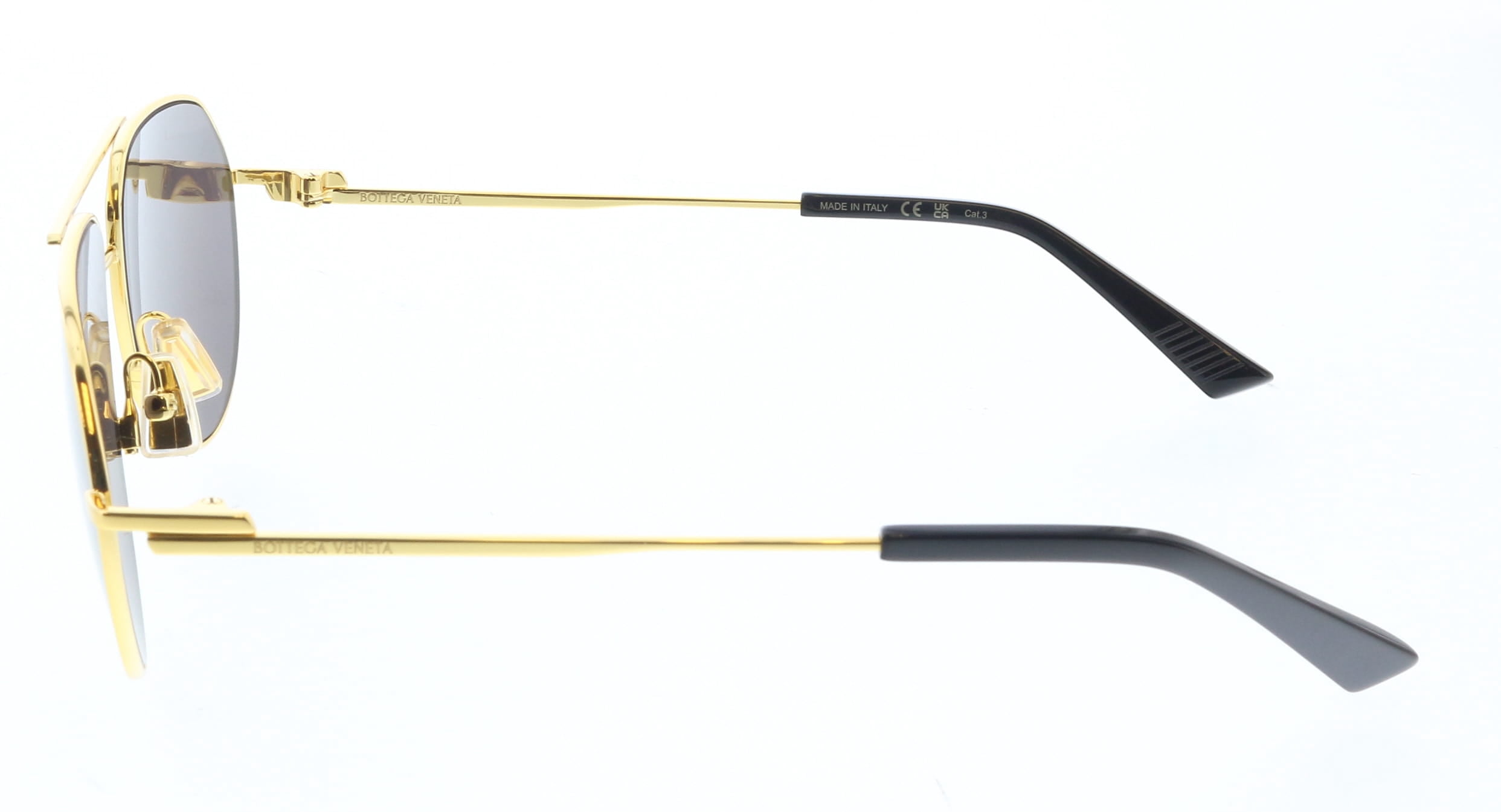 Bottega Veneta BV1302S-001 BV1302S Gold Aviator Sunglasses for mens