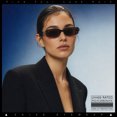 thumbnail image 3 of SA106 Womens Slim Retro Mod Narrow Rectangle Sunglasses Gold-Tone Temple Hinge / Tortoise Frame - Brown Lens, 3 of 7