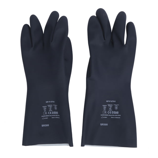 Guantes de trabajo de seguridad resistentes, par de guantes de trabajo de neopreno para seguridad química, guantes resistentes a productos químicos diseñados para precisión
