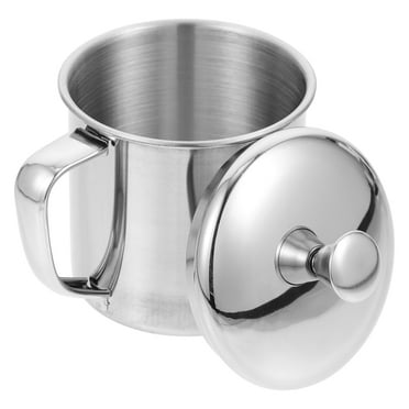 Stainless Steel Coffee Cup with Lid Camping Coffee Mug Soup Cup with Handle Camping Cup Metal Shot Glasses Tea Mug Cup for Outdoor Events Picnics Party 250ml