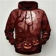 thumbnail image 3 of Yuncity Halloween Hoodie For Men 3D Realistic Printed Casual Long Sleeve Men's Hoodies L, 3 of 3