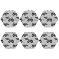 thumbnail image 2 of Balery 6 Pcs Gray Tractorleather Coasters Set, Drink Table Cup Coasters For Living Room Kitchen Coffee Decor, 2 of 9