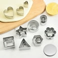 thumbnail image 3 of SPRING PARK Mini Cookie Cutter Shapes Set - 24 Small Molds to Cut Out Pastry Dough, Pie Crust Fruit - Tiny Stainless Steel Metal Stamps Cut Fondant Mold, 3 of 7
