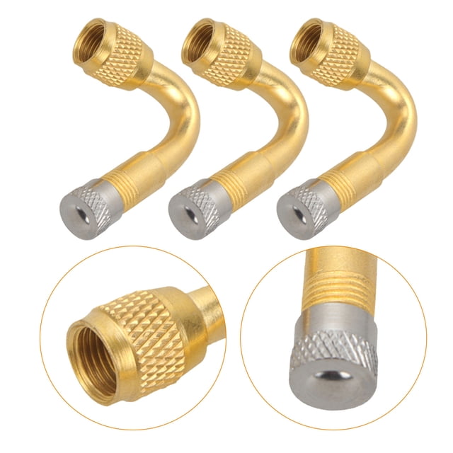 UPOUART 3Ud Prolongador De Válvula Cobre Para Llantas 45 Grados Resistente Impacto Para Autos