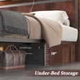 thumbnail image 6 of Fluest Iron Wood Bed Frame, USB Port, LED Headboard, Noise-Free,Queen, Rustic Brown, 6 of 6