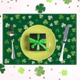 thumbnail image 4 of St. Patrick''s Day Green Shamrock Placemats Set of 4 Table Mats 12 x 18 Inch Party Home Dining Decor Table Decorations, 4 of 5