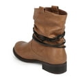 thumbnail image 3 of New Women Bumper Cosmo-06 Leatherette Round Toe Belted Slouch Moto Boot Size, 3 of 5
