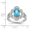 thumbnail image 2 of FB Jewels Sterling Silver Rhodium Blue Topaz & Diam. Ring, 2 of 2