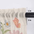 thumbnail image 5 of Spring Colorful Floral Valance Curtains for Kitchen/Living Room/Bathroom/Bedroom Window, Rod Pocket Small Topper Half Short Window Curtains Voile Sheer Scarf, Watercolor Butterfly 42"x12", 5 of 8