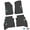 Black w/ Green & White insert, variant on Flextread Floor Mats for 20-24 Jeep Gladiator - Mopar Licensed Factory Fit - Purple w/ Jeep Wave & Wheel Insert - 100% Made in USA