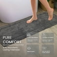 thumbnail image 2 of HOME WEAVERS Waterford Collection Cotton Bath Runner Rug, 22" x 60", Gray, 2 of 9