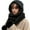 Black, variant on Thicken Knit Ushanka Neck Gaiter Furry Lining Thicken Neck Warmer Knit Scarf for Cold Weather Insulated Hat