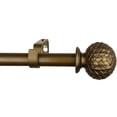 thumbnail image 2 of Urbanest Adjustable Single Curtain Rod Set Gilded Round Artichoke Finials – 1 - Inch Diameter, With French White Rod, 84–120 Inches, 2 of 3