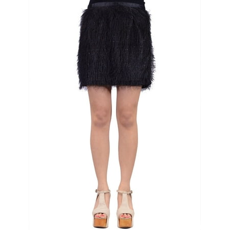 Oxford Circus Sassy Fuzzy Texture Costume Evening Cocktail Party Mini Skirt