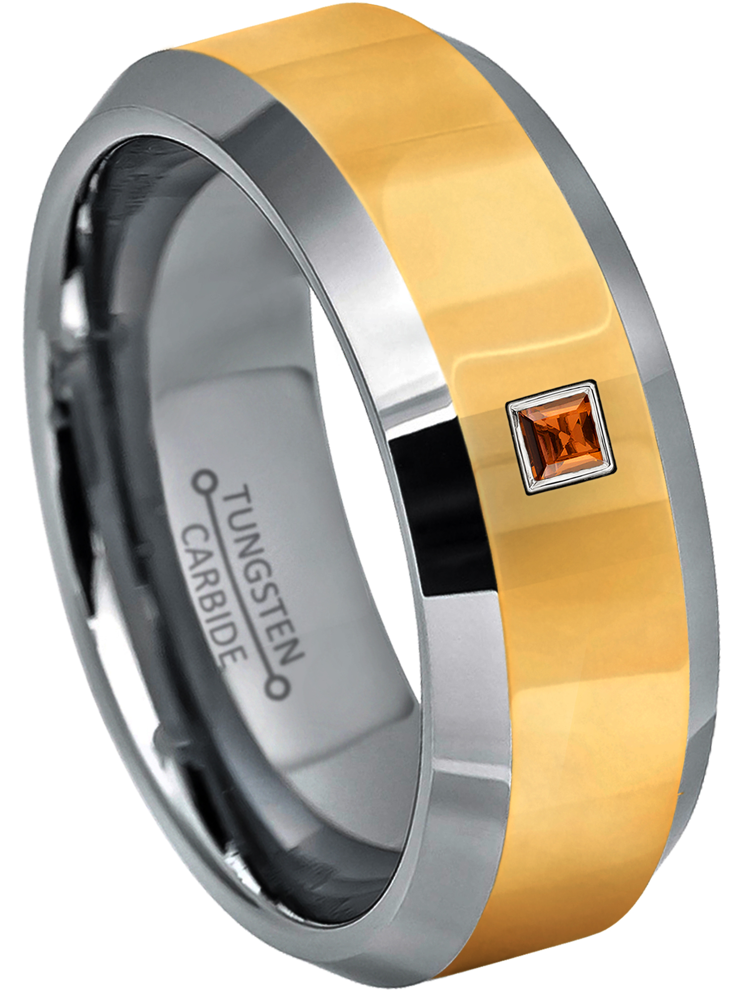 0.05ctw Princess Cut Garnet Tungsten 
