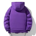 thumbnail image 5 of GHSOHS Mens Winter Coats Casual Loose Hooded Heavyweight Jacket Double Pockets Zipper Pockets Thick Padded Cargo Coat Outerwear(Purple,4XL), 5 of 8