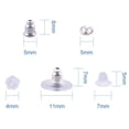 thumbnail image 6 of DALX 260pcs Earring Backs Replacements Set Hypoallergenic Jewelry Making Ear Studs Stoppers Clutch Earring Backs, 6 of 6