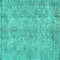 thumbnail image 1 of Ahgly Company Indoor Square Abstract Turquoise Blue Contemporary Area Rugs, 8' Square, 1 of 4