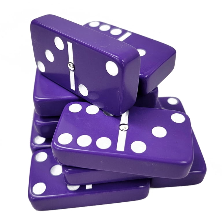 Marion & Co. Domino Double Six Purple Jumbo Tournament Domino with