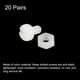 thumbnail image 3 of 20 Pares Nylon Tornillo Tuerca Surtido, M4x8mm Ranurados Plana Cabeza Tornillos y M4 Hexagonal Tuercas para Maquinaria, Electrónica, Blanco, 3 of 4