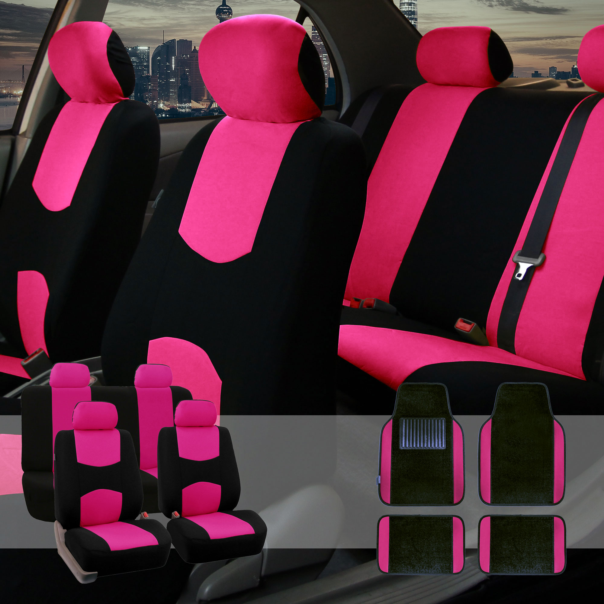 pink seat covers walmart