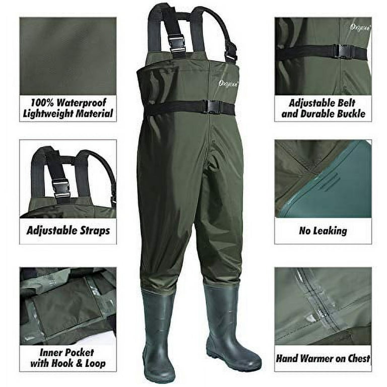 OXYVAN Chest Waders for Men & Women with Boots, Light weight Wear