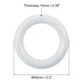 thumbnail image 2 of Unique Bargains 10Pack 55mm(2.2-inch) Wood Rings, Natural Smooth Colorful Wood Circles, White, 2 of 4
