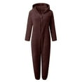 thumbnail image 4 of Matching Family Christmas Pajamas Jumpsuit Warm Windproof Romper with Protective Hood New Year Pajamas, 4 of 5