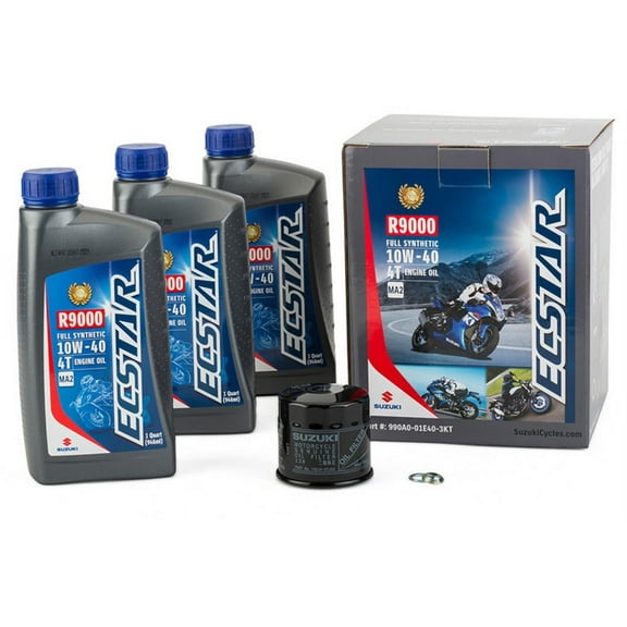 Suzuki ECSTAR Full-Synthetic 10W40 Oil Change Kit 3 Quarts 990A0-01E40-3KT
