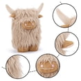 thumbnail image 3 of Highland Cow Gnomes Birthday Decorations Gifts Cream Scottish Tomte Decor Farmhouse Nordic Dwarf Home Calf Gnome Herd Collection, 3 of 8