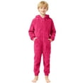 thumbnail image 3 of CAIVO Warm Cozy Fuzzy Romper Jumpsuit Solid Color Toddler Boys Girls Soft Onesie Jumpsuit With Grip Soles For Indoor Outdoor Comfort And Easy Dressing Leisure Long Sleeve One-Pieces, 3 of 8