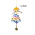 thumbnail image 6 of Opvise Christmas Crochet Pendant Snowflake Hanging Decoration Xmas Tree Ornament with Jingle Bell for Festive Home Living Room Decor, 6 of 8