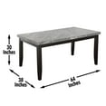thumbnail image 3 of Steve Silver Napoli 5-piece 64-inch Gray Marble Dining Set, 3 of 10