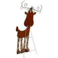 thumbnail image 6 of Northlight Lighted 2D Chenille Reindeer Outdoor Christmas Decoration - 32" - Red - Warm White, 6 of 6