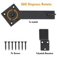 thumbnail image 3 of EIGTHTAIL Flip Latch Barn Door Fence Gate Latch Lock  Heavy Duty Steel Double Gate Latch(Building & Hardware), 3 of 7