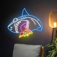 thumbnail image 3 of Handmadetneonsign Shark Eating Pizza Neon Sign, Pizza Shark Neon Light, Pizza Shark Led Light, 3 of 5
