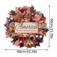 thumbnail image 2 of BJUTIR Independence Day Wreath, 18", Burlap, 2 of 7
