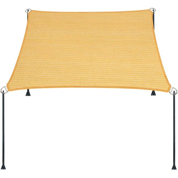 6' x 8' Yellow Straight Edge Sun Shade Sail, Rectangle Awning Outdoor Shade Cloth Pergola Cover UV Block Fabric- Customized