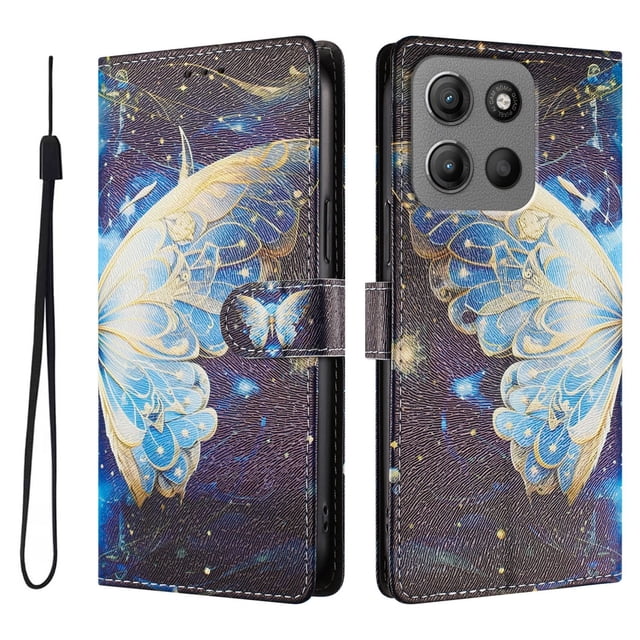 FOXDOCK Funda Tipo Cartera para Motorola Moto G15/G15 Power con Soporte y Correa – Diseño de Patrones Lindos