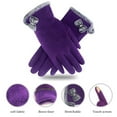 thumbnail image 2 of Women Winter Warm Thicken Windproof Skiing Gloves Driving Mittens Touch Screen Gloves Plus Velvet GREY, 2 of 8