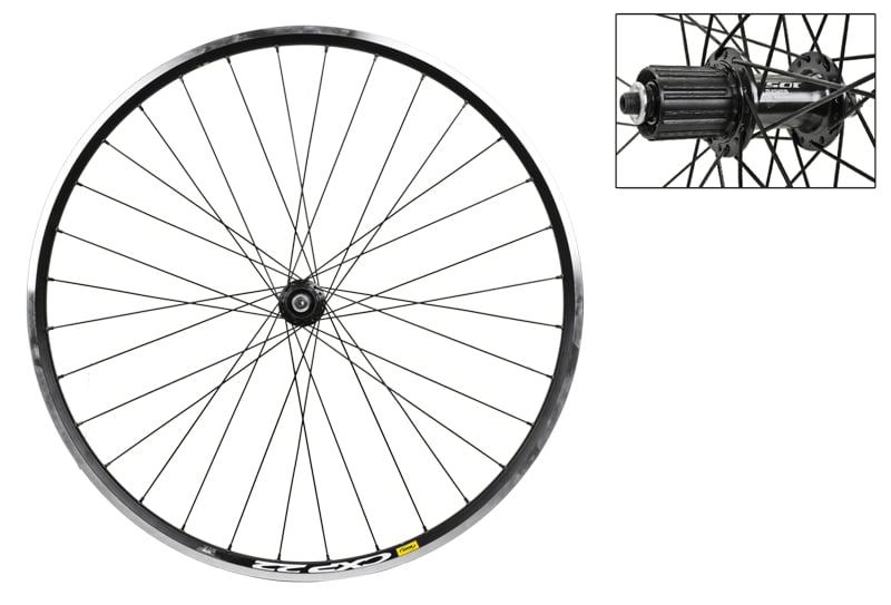 Wheel Rear 26X1.5 Aly Bk Msw 36 Aly Cass 8//9Sp Qr Bk 135Mm 14Gbk