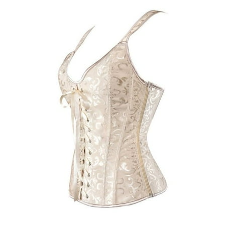 Women Plus Size Steampunk Waist Training Corset Bustier Overbust Top Shaper