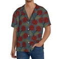 thumbnail image 3 of Sigee Ladybug Print Men's Shirts Casual Button Down Short Sleeve Summer Beach Shirt Hawaiian Vacation Shirts Tee Shirt-XX-Large, 3 of 7