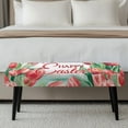 thumbnail image 5 of Psesaysky Easter Rectangle Bench Seat Protector Cover with Tulip Pattern, Elastic Anti Dust Polyester Spandex Fabric for Dining Room, 5 of 9